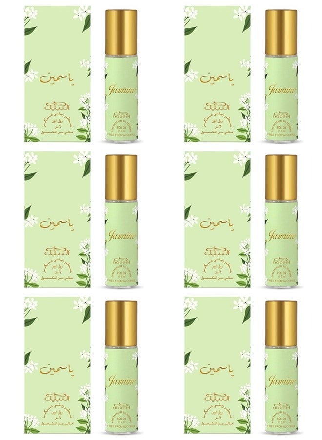 Nabeel Jasmine 6 ML Roll On Oil Perfume (Pack of 6) - Image 1